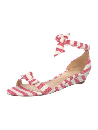 Alexandre Birman Canvas Printed Gladiator Sandals