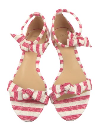 Alexandre Birman Canvas Printed Gladiator Sandals