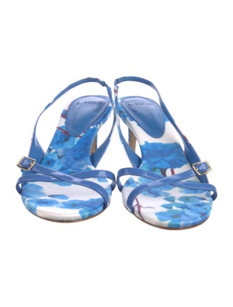 Alexandre Birman Floral Print Slingback Sandals
