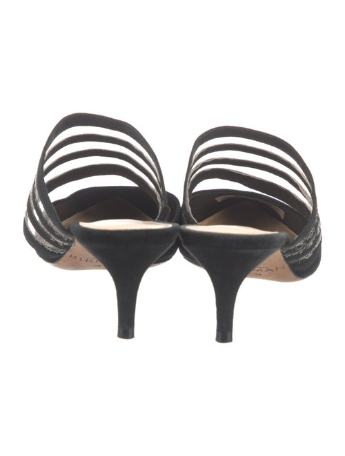 Alexandre Birman Suede Mesh Accents Mules