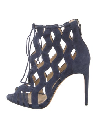 Alexandre Birman Suede Cutout Accent Gladiator Sandals