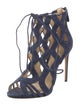 Alexandre Birman Suede Cutout Accent Gladiator Sandals