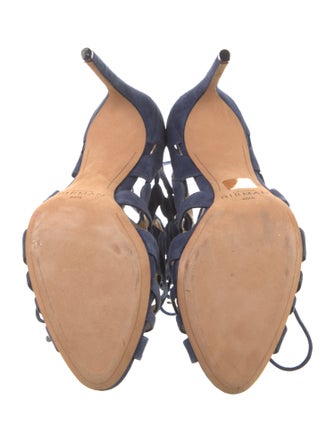 Alexandre Birman Suede Cutout Accent Gladiator Sandals