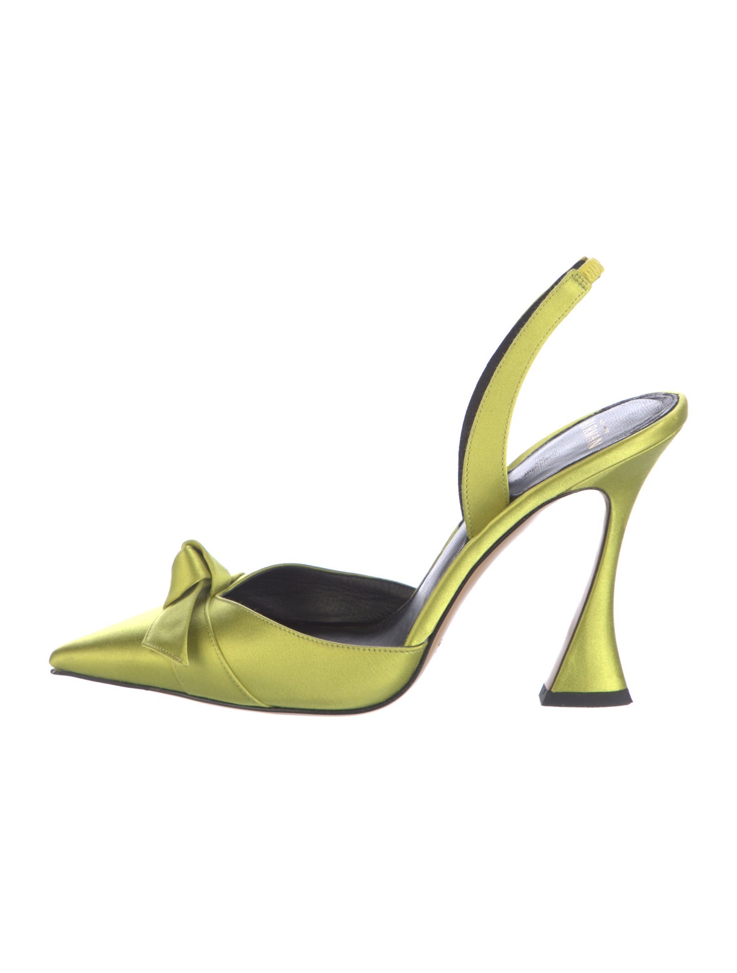 Alexandre Birman Satin Bow Accents Slingback Pumps