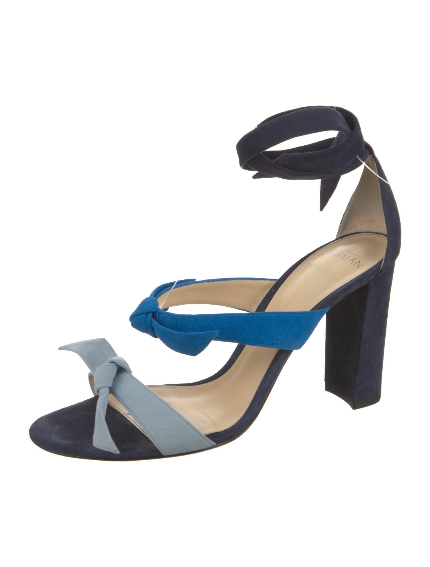 Alexandre Birman Suede Colorblock Pattern Sandals