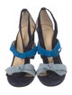 Alexandre Birman Suede Colorblock Pattern Sandals