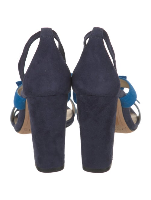 Alexandre Birman Suede Colorblock Pattern Sandals
