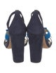 Alexandre Birman Suede Colorblock Pattern Sandals