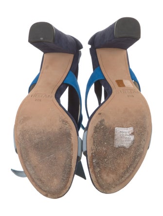 Alexandre Birman Suede Colorblock Pattern Sandals