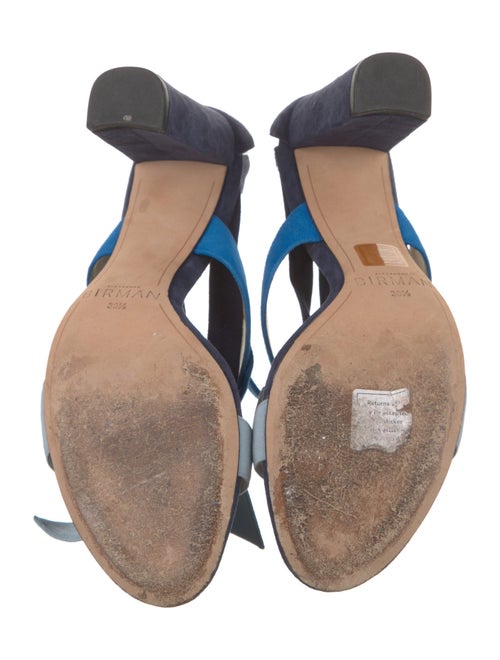 Alexandre Birman Suede Colorblock Pattern Sandals