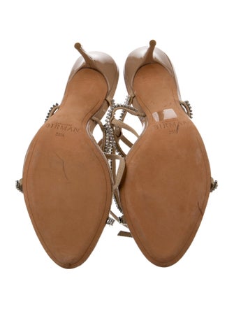 Alexandre Birman Canvas Crystal Embellishments Sandals