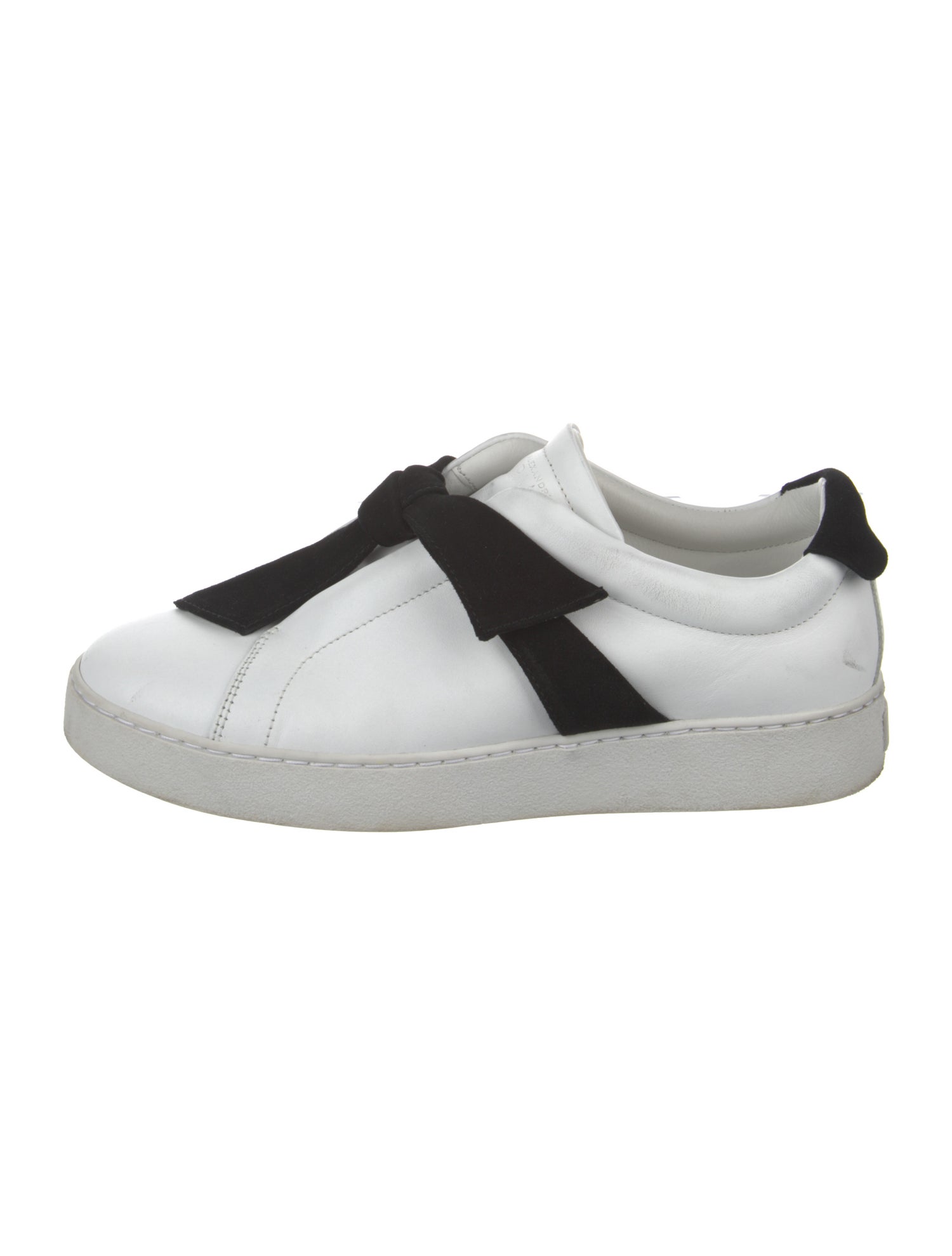 Alexandre Birman Leather Bow Accents Sneakers