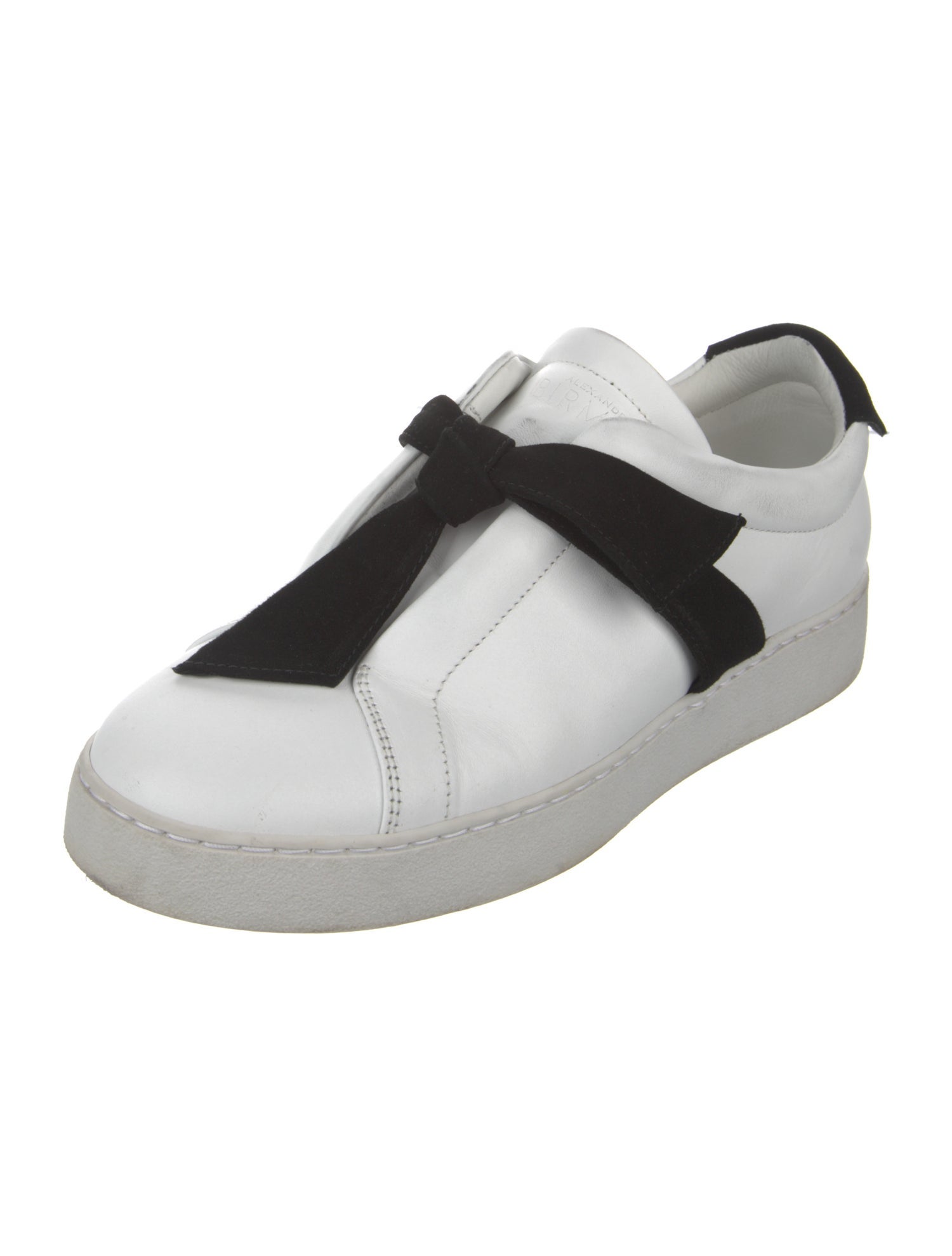 Alexandre Birman Leather Bow Accents Sneakers