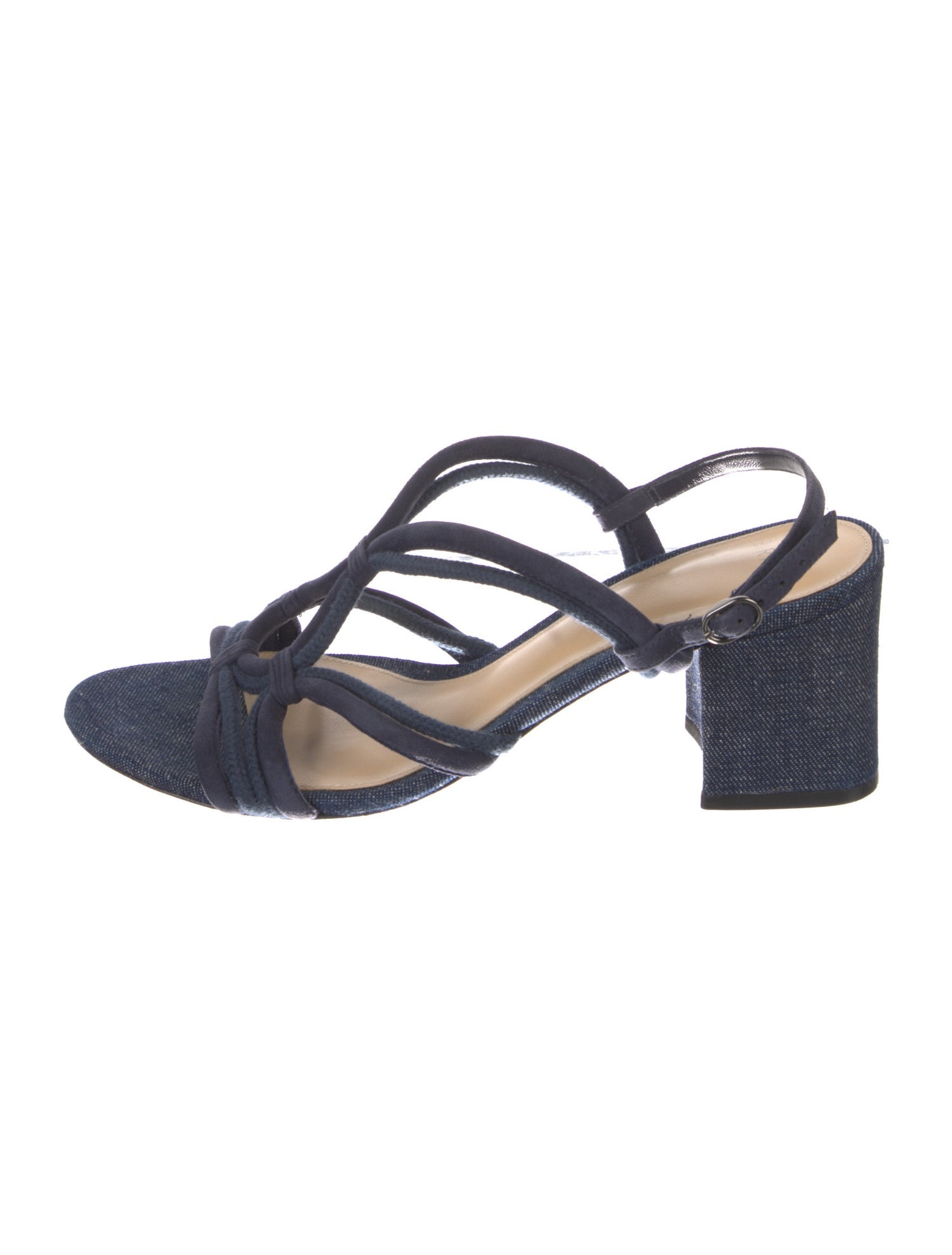 Alexandre Birman Denim Slingback Sandals
