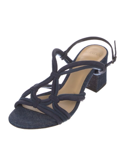 Alexandre Birman Denim Slingback Sandals
