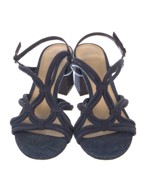 Alexandre Birman Denim Slingback Sandals
