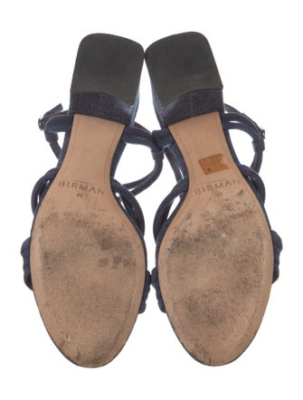 Alexandre Birman Denim Slingback Sandals