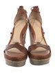 Alexandre Birman Embossed Leather Braided Accents Espadrilles