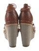 Alexandre Birman Embossed Leather Braided Accents Espadrilles