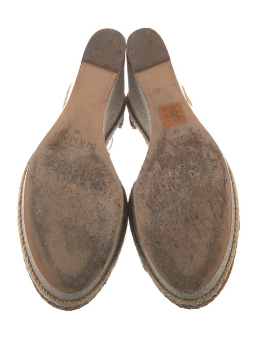 Alexandre Birman Embossed Leather Braided Accents Espadrilles