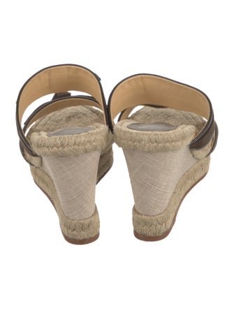 Alexandre Birman Leather Bow Accents Espadrilles