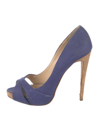 Alexandre Birman Canvas Colorblock Pattern Pumps