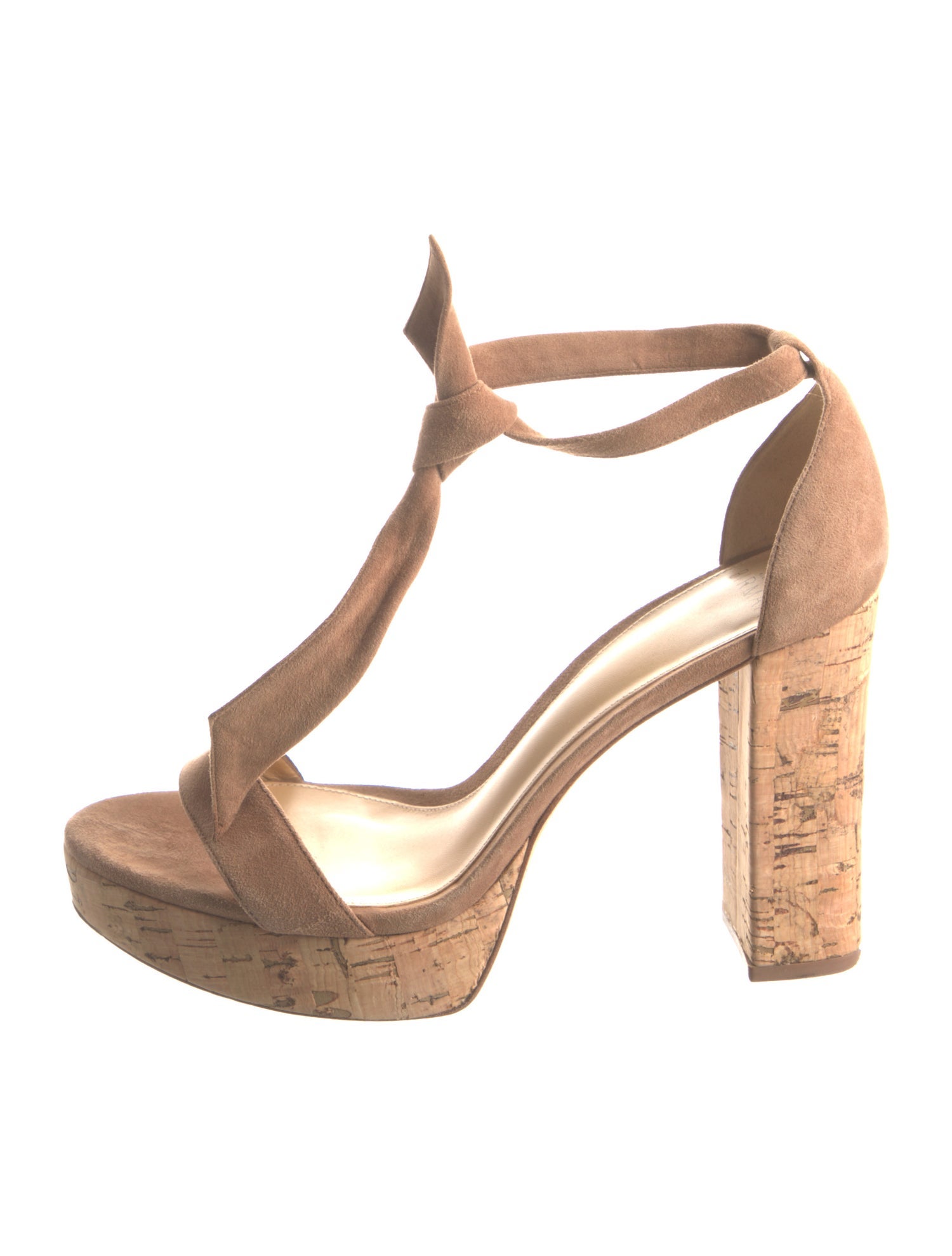 Alexandre Birman Suede Bow Accents T-Strap Sandals