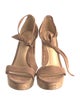Alexandre Birman Suede Bow Accents T-Strap Sandals