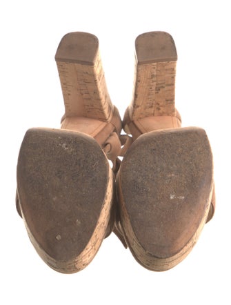 Alexandre Birman Suede Bow Accents T-Strap Sandals