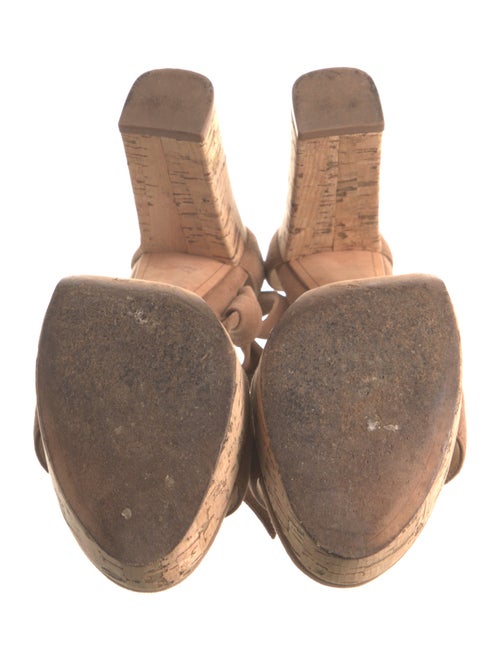 Alexandre Birman Suede Bow Accents T-Strap Sandals