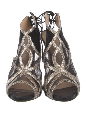 Alexandre Birman Snakeskin Printed Pumps
