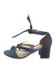 Alexandre Birman Denim Animal Print Sandals