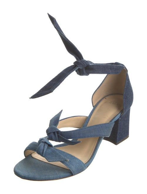 Alexandre Birman Denim Animal Print Sandals