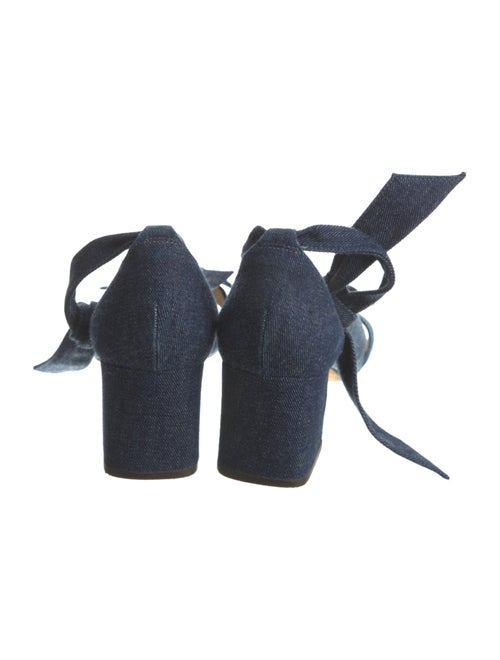 Alexandre Birman Denim Animal Print Sandals