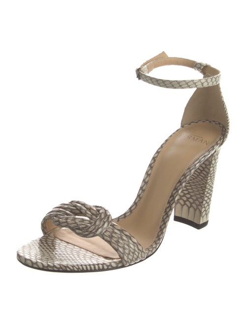 Alexandre Birman Leather Animal Print Sandals
