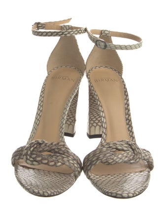 Alexandre Birman Leather Animal Print Sandals