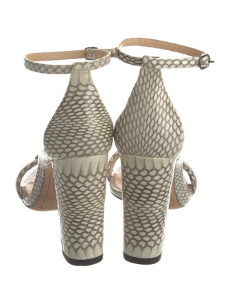 Alexandre Birman Leather Animal Print Sandals