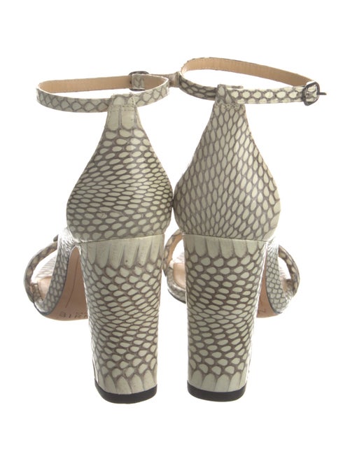 Alexandre Birman Leather Animal Print Sandals