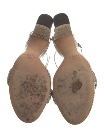 Alexandre Birman Leather Animal Print Sandals