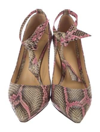 Alexandre Birman Snakeskin Animal Print Pumps