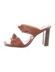 Alexandre Birman Leather Bow Accents Slides