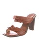 Alexandre Birman Leather Bow Accents Slides