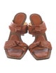 Alexandre Birman Leather Bow Accents Slides