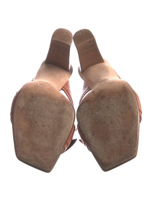 Alexandre Birman Leather Bow Accents Slides