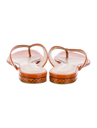 Alexandre Birman Leather Animal Print Slides