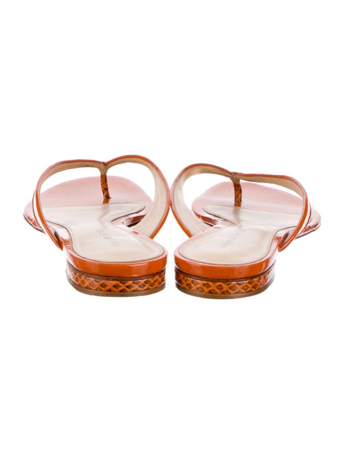 Alexandre Birman Leather Animal Print Slides