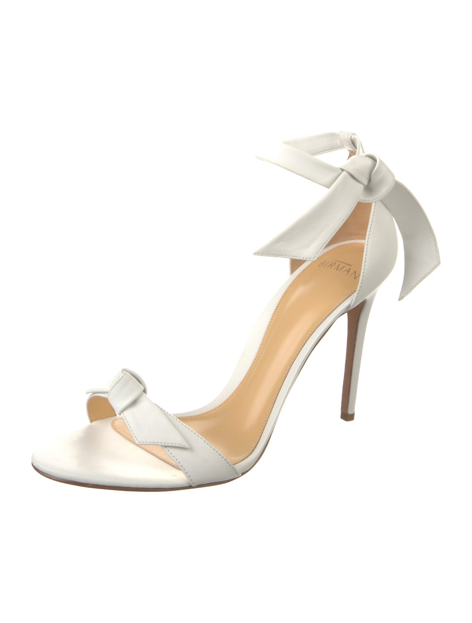 Alexandre Birman Leather Bow Accents Sandals