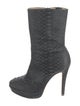 Alexandre Birman Python Animal Print Sock Boots