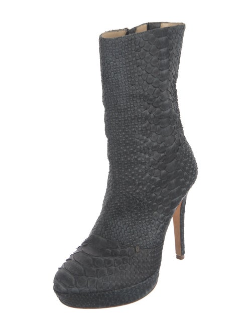 Alexandre Birman Python Animal Print Sock Boots