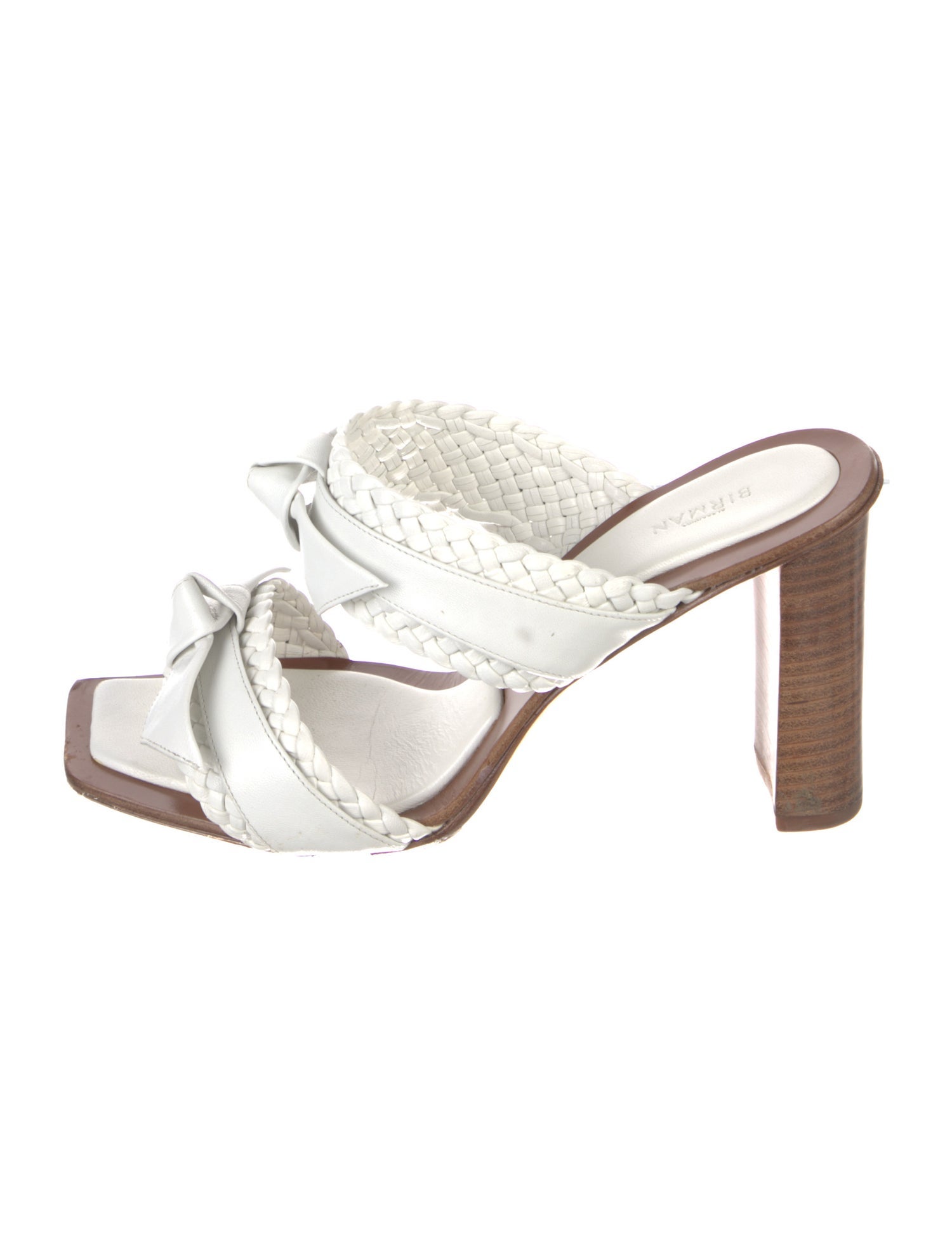Alexandre Birman Leather Braided Accents Slides
